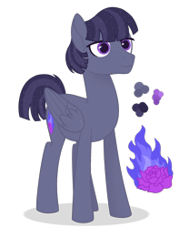 Size: 2300x2919 | Tagged: safe, artist:magicuniclaws, oc, parent:inky rose, parent:tantabus, species:pegasus, species:pony, g4, male, offspring, parents:inkabus, simple background, solo, stallion, transparent background