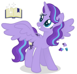 Size: 1240x1193 | Tagged: safe, artist:magicuniclaws, oc, parent:princess luna, parent:starlight glimmer, parents:starluna, species:alicorn, species:pony, g4, female, magical lesbian spawn, mare, offspring, simple background, solo, transparent background