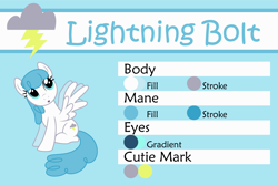 Size: 1500x1000 | Tagged: safe, artist:silvervectors, character:white lightning, species:pegasus, species:pony, female, mare, reference sheet, solo