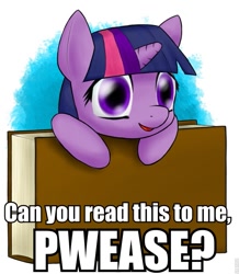 Size: 783x900 | Tagged: safe, artist:stardustxiii, character:twilight sparkle, book, caption, cute, filly, foal, twiabetes