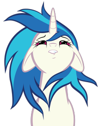Size: 2550x3094 | Tagged: safe, artist:qtmarx, character:dj pon-3, character:vinyl scratch, species:pony, species:unicorn, female, floppy ears, hooves, horn, implied orgasm, mare, simple background, solo, teeth, transparent background, vector