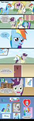 Size: 785x2808 | Tagged: safe, artist:despisedandbeloved, character:bon bon, character:rainbow dash, character:scootaloo, character:soarin', character:sweetie drops, character:written script, episode:the mysterious mare do well, g4, my little pony: friendship is magic, comic, female, male, shipping, shrine, straight, writtendash