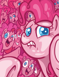Size: 2153x2786 | Tagged: safe, artist:buckingawesomeart, character:pinkie pie, species:earth pony, species:pony, episode:too many pinkie pies, g4, my little pony: friendship is magic, female, mare, multeity, solo, too much pink energy is dangerous