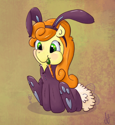 Size: 1000x1080 | Tagged: safe, artist:finalflutter, character:carrot top, character:golden harvest, bunny costume, bunny ears, carrot, clothing, female, solo