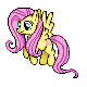 Size: 80x80 | Tagged: safe, artist:kevfin, character:fluttershy, species:pegasus, species:pony, pixel art, simple background, smiling, sprite, transparent background