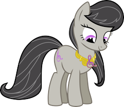 Size: 4076x3513 | Tagged: safe, artist:jaybugjimmies, character:octavia melody, species:earth pony, species:pony, elements of harmony, female, jewelry, looking down, mare, necklace, simple background, smiling, solo, transparent background