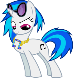 Size: 2886x3088 | Tagged: safe, artist:jaybugjimmies, character:dj pon-3, character:vinyl scratch, species:pony, species:unicorn, cutie mark, elements of harmony, female, hooves, horn, mare, necklace, simple background, smiling, solo, sunglasses, transparent background, vector