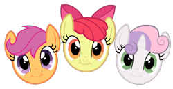 Size: 3000x1550 | Tagged: safe, artist:blanishna, character:apple bloom, character:scootaloo, character:sweetie belle, cute, cute face, cutie mark crusaders, faec, pep boys, pure unfiltered evil, simple background, transparent background, vector