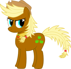 Size: 4369x4245 | Tagged: safe, artist:geogo999, artist:geonine, character:applejack, absurd resolution, element of honesty, elements of harmony, simple background, super applejack, super form, transparent background, vector