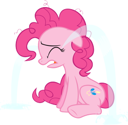 Size: 4082x4000 | Tagged: safe, artist:stardustxiii, character:pinkie pie, species:earth pony, species:pony, episode:baby cakes, g4, my little pony: friendship is magic, crying, female, floppy ears, messy mane, ocular gushers, pinkie cry, sad, simple background, sitting, solo, transparent background, vector