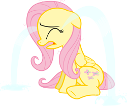 Size: 4000x3327 | Tagged: safe, artist:stardustxiii, character:fluttershy, crying, female, fluttercry, ocular gushers, sad, simple background, sitting, solo, transparent background, vector