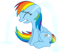 Size: 3999x3241 | Tagged: safe, artist:stardustxiii, character:rainbow dash, crying, female, ocular gushers, sad, simple background, sitting, solo, transparent background, vector