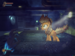 Size: 1024x768 | Tagged: safe, artist:colorfulbrony, character:applejack, bioshock, ponies in video games