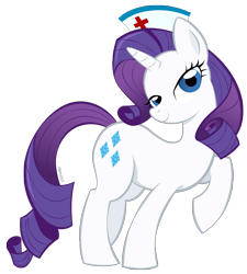 Size: 1453x1617 | Tagged: safe, artist:deeptriviality, character:rarity, female, nurse, solo