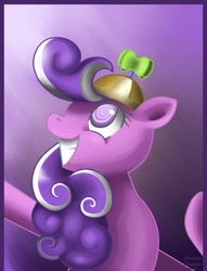 Size: 650x850 | Tagged: dead source, safe, artist:arastane-siryphia, character:screwball, species:earth pony, species:pony, clothing, female, hat, mare, propeller hat, solo, swirly eyes