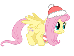 Size: 1024x768 | Tagged: safe, artist:nedemai, character:fluttershy, beanie, clothing, cute, female, hat, scarf, simple background, solo, transparent background, vector