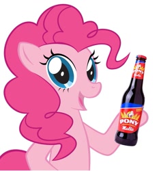 Size: 905x960 | Tagged: safe, artist:chano-kun, character:pinkie pie, bottle, drink, female, solo