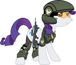 Size: 2600x2242 | Tagged: dead source, safe, artist:mackaged, character:rarity, crossover, halo (series), high res, simple background, transparent background, unsc, vector