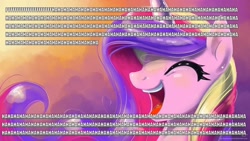 Size: 1894x1066 | Tagged: safe, artist:kp-shadowsquirrel edits, edit, character:princess cadance, impact font, invisible tickles, laughing, reaction image