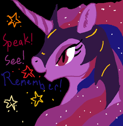 Size: 562x577 | Tagged: safe, artist:captain_fruitslime, character:nightmare twilight sparkle, character:twilight sparkle, character:twilight sparkle (alicorn), species:alicorn, species:pony, female, ms paint, solo, terror twilight