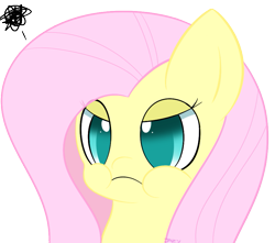Size: 903x800 | Tagged: safe, artist:pokumii, character:fluttershy, female, pouting, solo