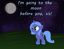 Size: 6768x5243 | Tagged: safe, artist:tgolyi, character:princess luna, species:pony, absurd resolution, cute, female, moon, night, solo, svg, vector, woona