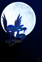 Size: 4113x6000 | Tagged: safe, artist:sir-dangereaux, character:princess luna, absurd resolution, female, moon, solo