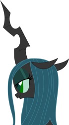 Size: 2774x5000 | Tagged: safe, artist:qcryzzy, character:queen chrysalis, absurd resolution, female, on side, profile, simple background, solo, transparent background, vector