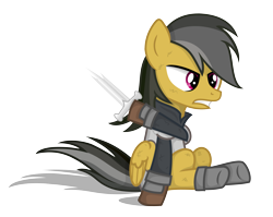 Size: 5805x4625 | Tagged: safe, artist:shadowdark3, character:daring do, absurd resolution, cosplay, isildur, lord of the rings, narsil, simple background, sword, transparent background, vector