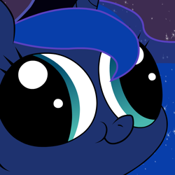 Size: 1000x1000 | Tagged: safe, artist:blanishna, character:princess luna, female, hey you, solo
