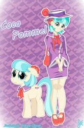 Size: 1257x1905 | Tagged: safe, artist:arteses-canvas, character:coco pommel, species:human, episode:rarity takes manehattan, g4, my little pony: friendship is magic, human ponidox, humanized, light skin, ponidox