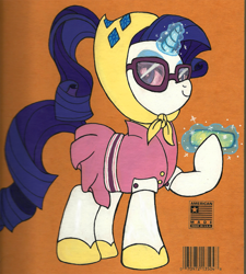 Size: 1513x1684 | Tagged: safe, artist:mintystitch, character:rarity, camping outfit, female, file, glasses, nail file, solo