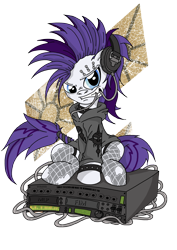 Size: 3508x4961 | Tagged: safe, artist:toonlancer, character:rarity, alternate hairstyle, clothing, female, headphones, hilarious in hindsight, hoodie, mohawk, piercing, punk, punkity, solo