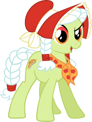 Size: 3002x4000 | Tagged: safe, artist:stardustxiii, character:granny smith, species:earth pony, species:pony, episode:family appreciation day, g4, my little pony: friendship is magic, action pose, female, looking at you, mare, simple background, smiling, solo, transparent background, young granny smith
