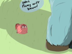 Size: 1000x760 | Tagged: safe, artist:buwwito, ball, fluffy pony, fluffy pony foal, imminent death, stupidity
