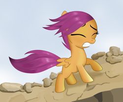 Size: 3800x3168 | Tagged: safe, artist:tgolyi, character:scootaloo, female, flowing mane, high res, solo, wind