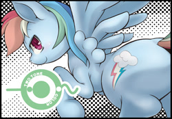 Size: 866x604 | Tagged: safe, artist:korurun, character:rainbow dash, doujin, explicit source, female, plot, preview, solo