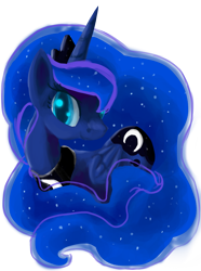 Size: 1455x1956 | Tagged: safe, artist:paintrolleire, character:princess luna, female, simple background, solo