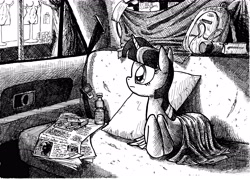 Size: 4888x3496 | Tagged: safe, artist:smellslikebeer, character:twilight sparkle, species:human, abandoned, black and white, bygone civilization, car, crosshatch, earth, grayscale, ink, looking at something, looking away, mannequin, monochrome, prone, traditional art
