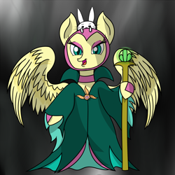 Size: 2000x2000 | Tagged: safe, artist:fluttershy-wins, character:angel bunny, character:fluttershy, female, maleficent, solo