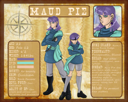 Size: 2500x2000 | Tagged: safe, artist:sonson-sensei, character:maud pie, species:human, female, humanized, one piece, reference sheet, solo