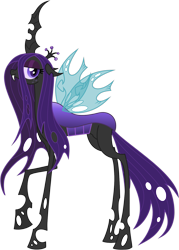 Size: 1103x1543 | Tagged: safe, artist:zimvader42, oc, oc only, oc:princess nymph, species:changeling, changeling oc, changeling queen, changeling queen oc, female, purple changeling, simple background, solo, transparent background, vector