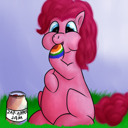 Size: 1000x1000 | Tagged: safe, artist:ponyway, character:pinkie pie, fat, female, solo, zap apple jam