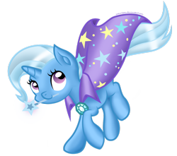 Size: 1024x906 | Tagged: safe, artist:zoevulpez, character:trixie, species:pony, species:unicorn, female, mare, missing accessory, mouth hold, solo, wand