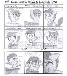 Size: 3300x3746 | Tagged: safe, artist:normalevan, oc, oc only, oc:coke pony, bedroom eyes, blushing, comic, crying, cute, dawwww, dialogue, doing loving things, eyes closed, floppy ears, food pony, glomp, hug, looking at you, marriage, marriage proposal, meme, monochrome, open mouth, original species, petting, smiling, tears of joy, traditional art, weapons-grade cute, wide eyes