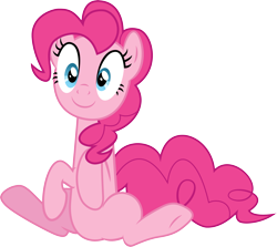 Size: 4089x3650 | Tagged: safe, artist:geonine, character:pinkie pie, female, simple background, sitting, solo, transparent background, underhoof, vector
