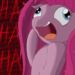 Size: 1024x1024 | Tagged: safe, artist:pexpy, character:pinkamena diane pie, character:pinkie pie, insanity
