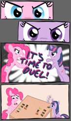 Size: 987x1686 | Tagged: safe, artist:pexpy, character:pinkie pie, character:twilight sparkle, yu-gi-oh!