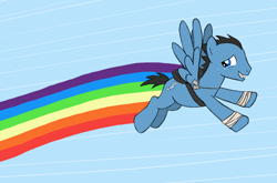 Size: 1152x760 | Tagged: safe, artist:ah-darnit, crying, ponified, rainbow, rainbows make me cry, scout, solo, team fortress 2