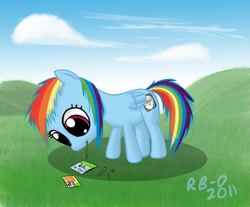 Size: 967x800 | Tagged: safe, artist:rb-d, character:rainbow dash, drawing, filly